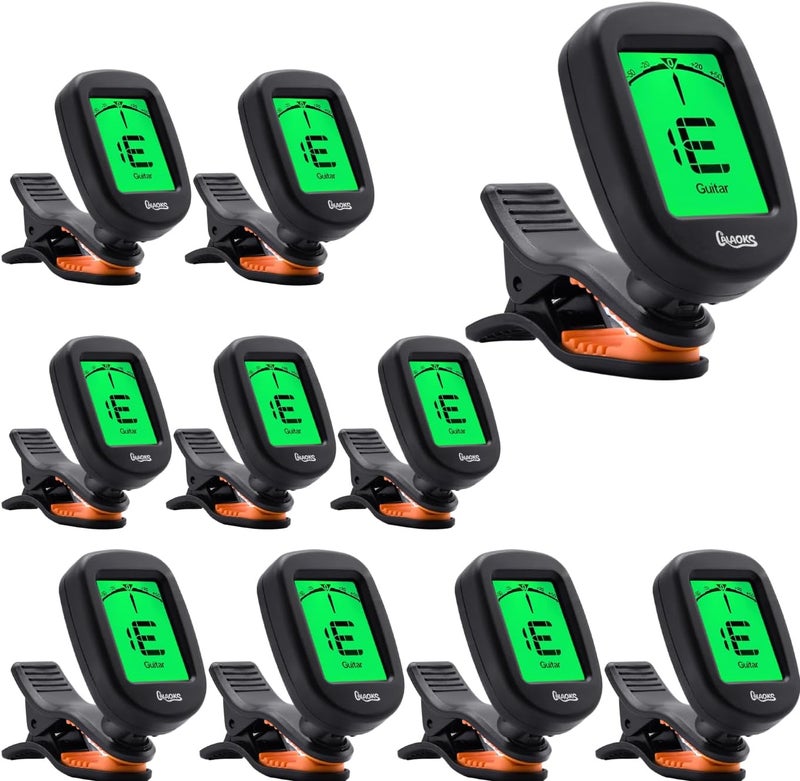 LALAOKS 10Pack Guitar Tuner Clip on Bulk,for Acoustic Guitar Bass Violin Ukulele Tuner - Image 1